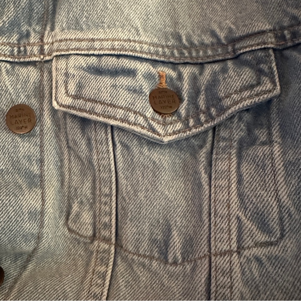 Marine Layer Embroidered Denim Jacket with Sunburst Design Size M - Picture 8 of 12